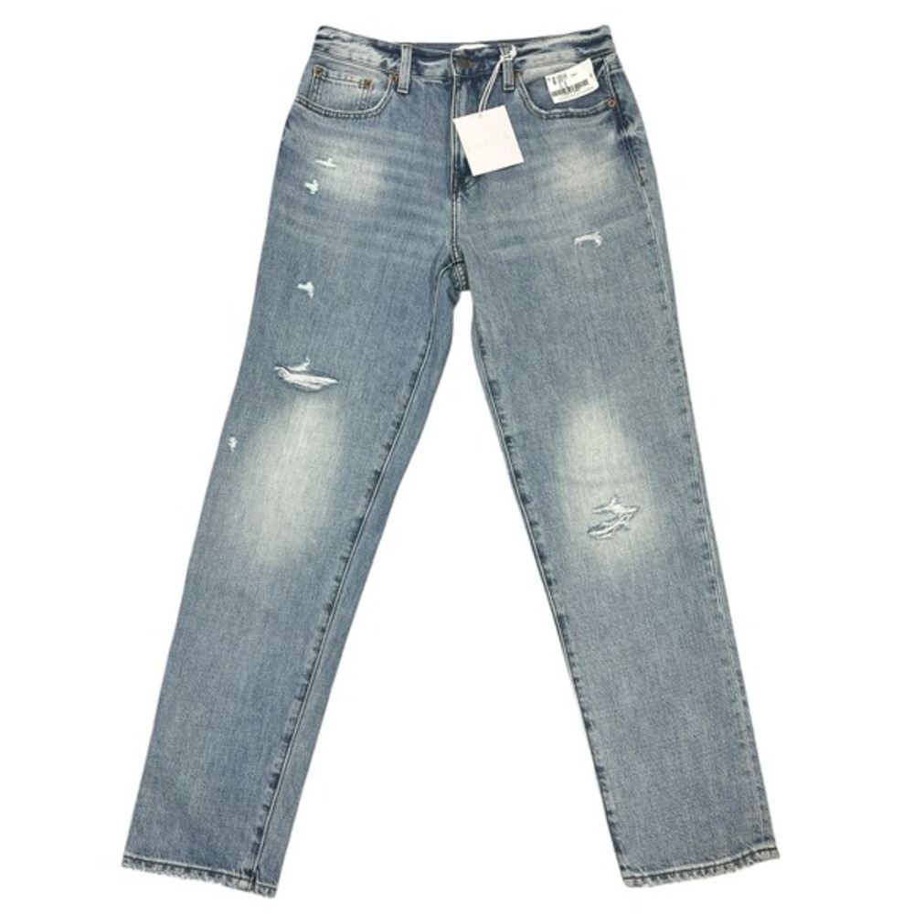 Pistola Presley High-Rise Relaxed Roller Jeans 27" Loose Fit Distressed Light